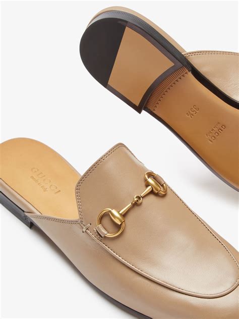 mules gucci vestiaire collective|Leather mules Gucci Beige size 37.5 IT in Leather .